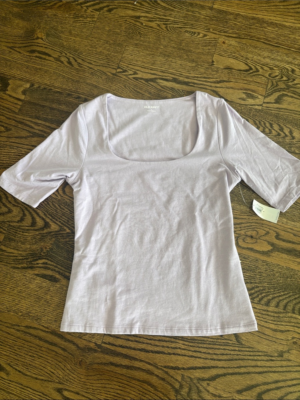 Old Navy Light Lavender Scoop Neck Short Sleeve Top
